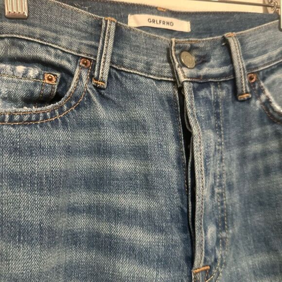 GRLFRND Karolina Distressed High-Rise Skinny Jeans Size 26 Fly Button - Picture 11 of 12